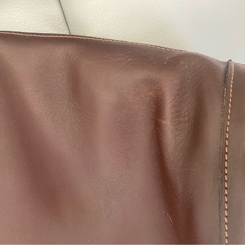 Vintage Coach Brown Leather Tote Bag - Picture 8 of 9